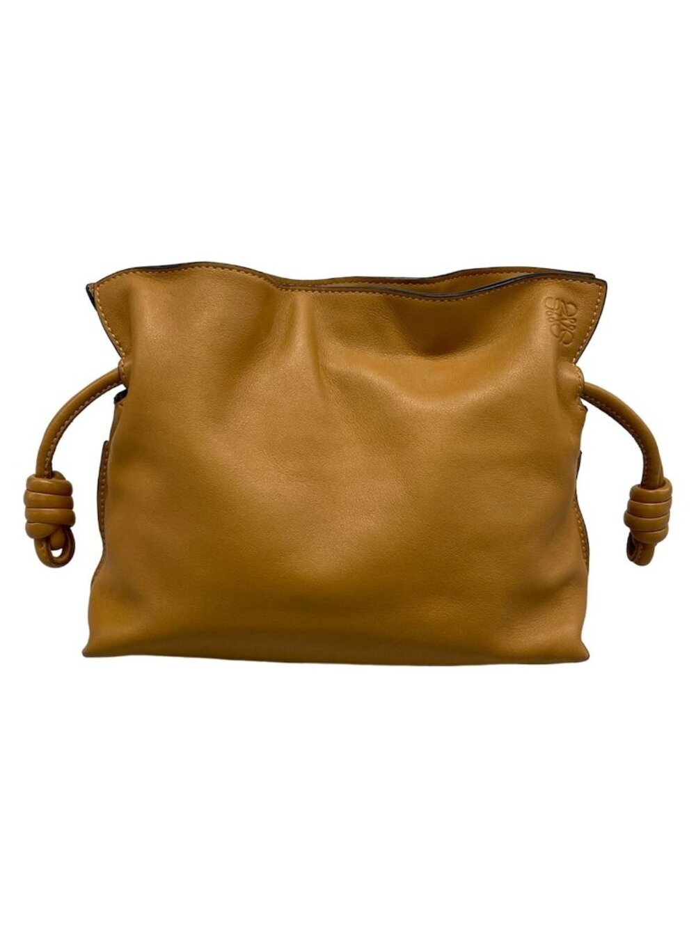Loewe Clutch Flamenco Mini Light Brown Leather